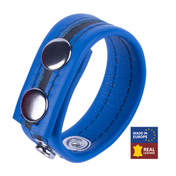 Red leather Tippy - Leren Cockring - Blauw (3662811297078)