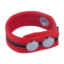 Red leather Tippy - Leren Cockring - Rood (3662811297061)