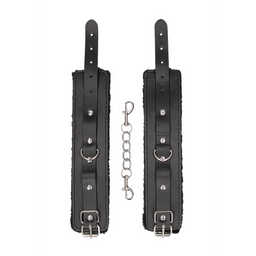 Ouch! by shots Pluche Gelijmde Leren Handboeien (7423522574539)