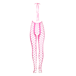 Ouch! by shots Bodystocking met Halterneck - One Size - Neon Pink (8714273493514)