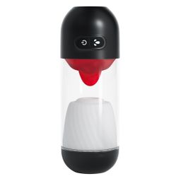 Crushious Slurpy - 2 in 1 Detachable Licking and Vibrating Masturbator - Transparent (7403254162075)