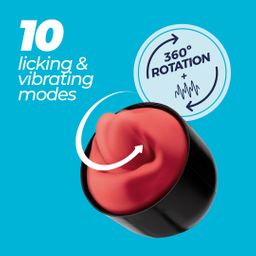 Crushious Slurpy - 2 in 1 Detachable Licking and Vibrating Masturbator - Transparent (7403254162075)