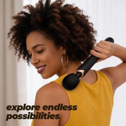 Crushious Holly - Rechargeable Wand Massager - Black (7403254162105)