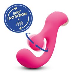 Crushious Pleaser - Vibrator with Rotating Stimulation - Pink (7403254162112)