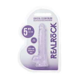 Realrock by shots Realistische Dildo met Ballen - 5 / 12,7 cm - Paars (8714273061515)