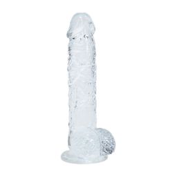 Realrock by shots Realistische Dildo met Ballen - 5 / 12,7 cm - Transparant (8714273061522)