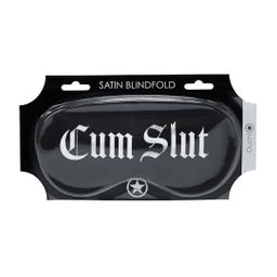 Ouch! by shots Cum Slut - Gedrukt Satijnen Masker - Zwart (8714273028457)