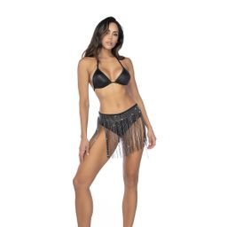 Mapalé Glam Fringe Riem - Één maat - Zwart/Rhinestone (190602298971)