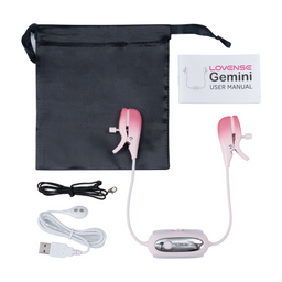 Lovense Gemini - App-gestuurde Vibrerende Tepelklemmen - Roze (6972677430098)