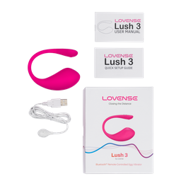 Lovense Lush 3 - Krachtige App-gestuurde Draagbare G-spot Ei Vibrator - Roze (728360599728)