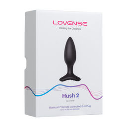 Lovense Hush 2 - App-bestuurde Vibrerende Buttplug - 1,5 / 3,8 cm - Zwart (728360599803)