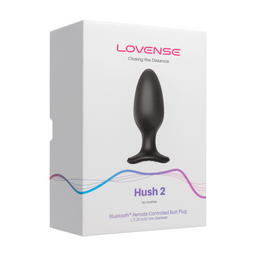 Lovense Hush 2 - App-bestuurde Vibrerende Anale Plug - 2,25 / 5,7 cm - Zwart (728360599827)