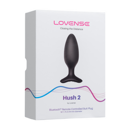 Lovense Hush 2 - App-bestuurde Vibrerende Buttplug - 1,75 / 4,4 cm - Zwart (728360599810)