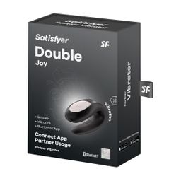 Satisfyer Double Joy - Partner Vibrator - Zwart (4061504002392)