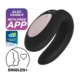 Satisfyer Double Joy - Partner Vibrator - Zwart (4061504002392)