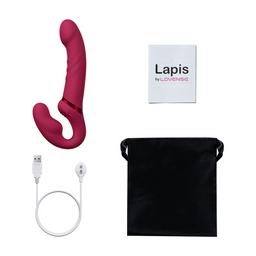 Lovense Lapis - App-gestuurde Dubbel Eind Vibrerende Strapless Strap-on - Rood (6972677430227)