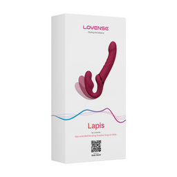 Lovense Lapis - App-gestuurde Dubbel Eind Vibrerende Strapless Strap-on - Rood (6972677430227)