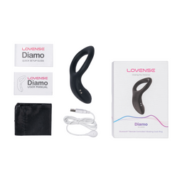Lovense Diamo - App-gestuurde Vibrerende Cockring - Zwart (728360599759)