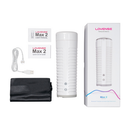Lovense Max 2 - Bluetooth App-gestuurde Mannenmasturbator - Wit (728360599612)