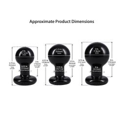 Doc johnson The Classic - Round Butt Plug - 3 Piece Set - Black (782421105600)