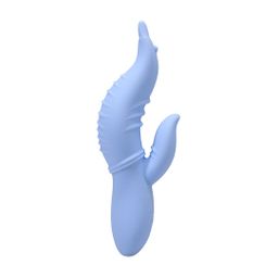 Doc johnson Into The C - Seahorse Siren - Warming Waved Rabbit Vibrator - Maui Blue (782421101992)