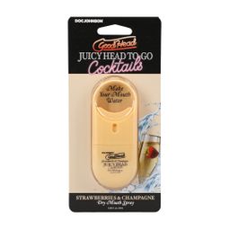 Doc johnson Juicy Head - Cocktails - Dry Mouth Spray To-Go - Strawberries and Champagne - 0.3 fl oz / 9 ml (782421098766)