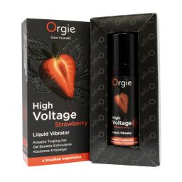 Orgie High Voltage - Vloeibare Vibrator - Aardbei - 0,5 fl oz / 15 ml (5600767388028)