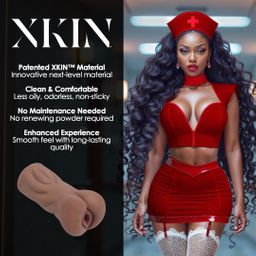 Xkin by shots Carreer Girls - Naughty Nurse Riley Rearview - TPE Small Masturbator - 130g - Brown (8714273028648)
