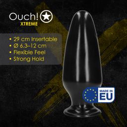 Ouch! by shots Mega X - Anal Plug - 29 cm - Black (8714273017482)