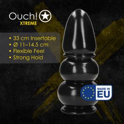 Ouch! by shots Ultra Collosus - Anal Plug - 33 cm - Black (8714273017475)