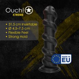 Ouch! by shots Hole Driller - Anal Plug - 31,5 cm - Black (8714273017437)