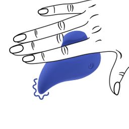 Loveline by shots Ergo Grip - Lay On Massager - Blauw (8714273021342)