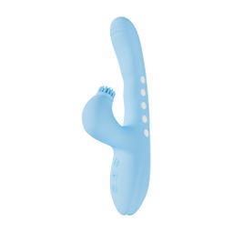 Vive by shots Andria - G-Spot Vibrerende en Tik Clit Stimulator met LED - Blauw (8714273030047)