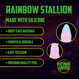 Ouch! by shots Rainbow Stallion - Siliconen Anale Plug - Regenboog (8714273024466)