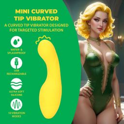 Loveline by shots Mini Gebogen Tip Vibrator - Flirty Banana (8714273024725)
