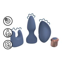 Loveline by shots Vervangbare Vibrator Kit - Blauw/Grijs (8714273021434)