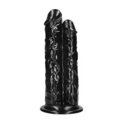 Ouch! by shots Double Titan - Realistic Double Dildo - 24,5 cm - Black (8714273017499)