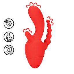 Loveline by shots Mini Drie-in-één Stimulator - Scarlet Kiss (8714273024732)