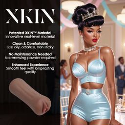 Xkin by shots Pinup Dolls - Schoonheidskoningin Lulu Liplust - TPE Kleine Masturbator - 127g - Bruin (8714273028617)