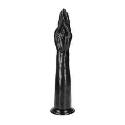 Ouch! by shots Helping Hand - Hand with Forearm Dildo - 38 cm - Black (8714273017376)