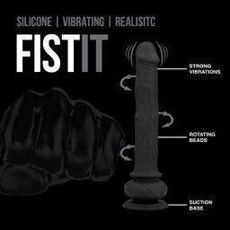 Fist it by shots Vibrerende Realistische Golf Rijder - Zwart (8714273042569)