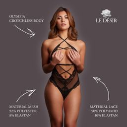 Le désir by shots Olympia - Crotchless Body - One Size - Black (8714273020789)