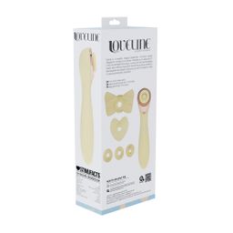 Loveline by shots Darling - AirTap Wand Vibrator met Vijf Koppen Accessoires - Geel (8714273060167)