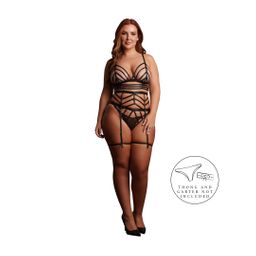 Le désir by shots Lola - Strappy Set - Queen Size - Black (8714273020680)