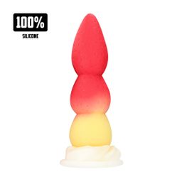 Ouch! by shots Whipped Berry - Siliconen Anale Plug - Rood/Geel (8714273024404)