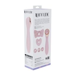 Loveline by shots Darling - AirTap Wand Vibrator met Vijf Koppen Accessoires - Roze (8714273059918)