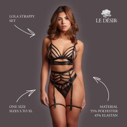 Le désir by shots Lola - Strappy Set - One Size - Black (8714273020673)