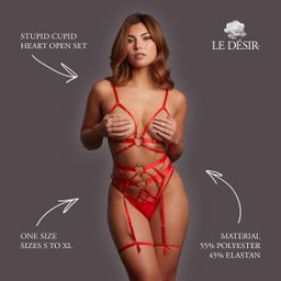 Le désir by shots Stupid Cupid - Heart Open Set - One Size - Red (8714273020710)
