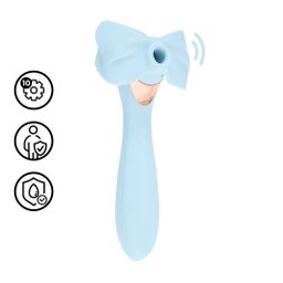 Loveline by shots Darling - AirTap Wand Vibrator met Vijf Koppen Accessoires - Blauw (8714273059901)