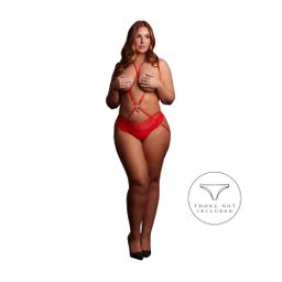 Le désir by shots Stupid Cupid - Heart Harness - Queen Size - Red (8714273020703)
